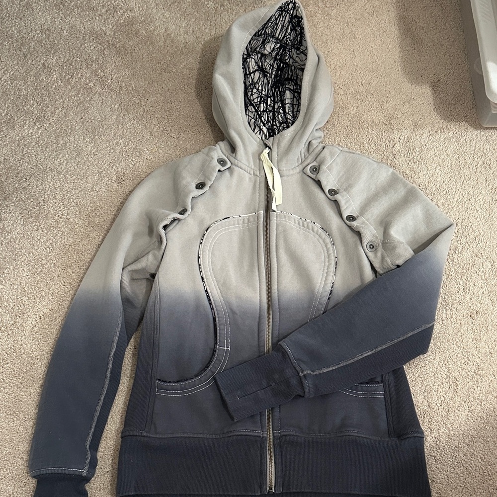 lululemon athletica Gray and Navy Ombre Hoodie